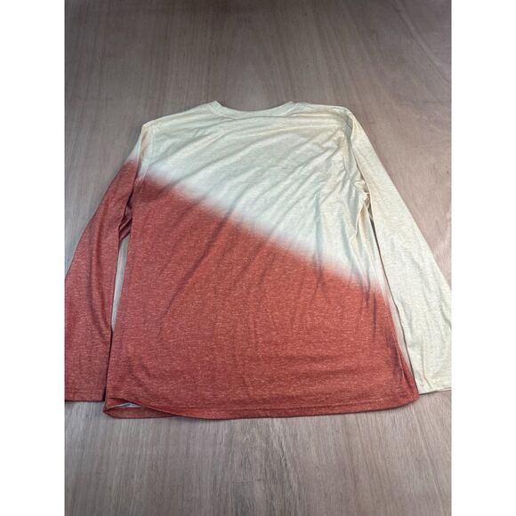 Tennessee Whiskey Strawberry Wine Graphic Tee Womens Large Long Sleeve Ombre Top - Picture 2 of 4